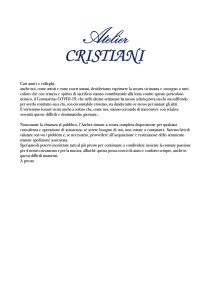 lettera Covid Atelier Cristiani